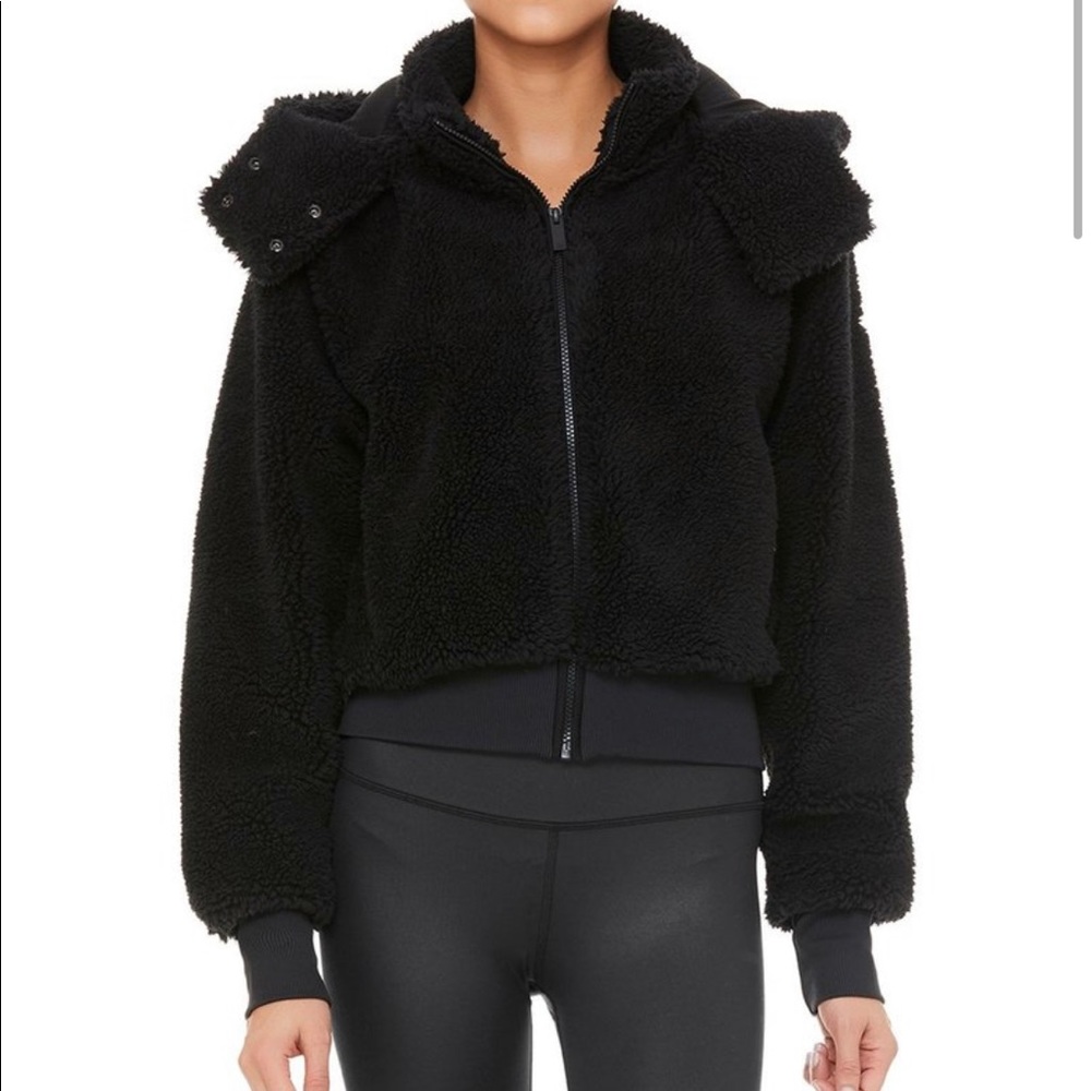 ALO Foxy Sherpa jacket- Black - XS - WITH HOOD